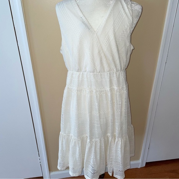 Style & Co Cream Crochet Dress - Picture 7 of 7